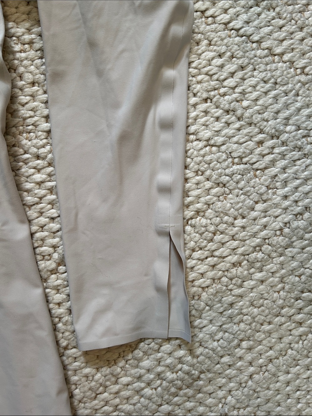Athleta Light Gray Longline Button-Down Shirt - Picture 3 of 4